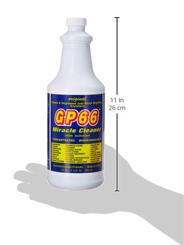GP66 Green Miracle Cleaner Super Size (32 oz) – Powerful American Made All-Purpose Cleaner, Heavy Duty Concentrated Formula Cleans Kitchens, Bathrooms, Laundry, Ovens, Floors, Engines & More - size: 32 Fl Oz (Pack of 1)