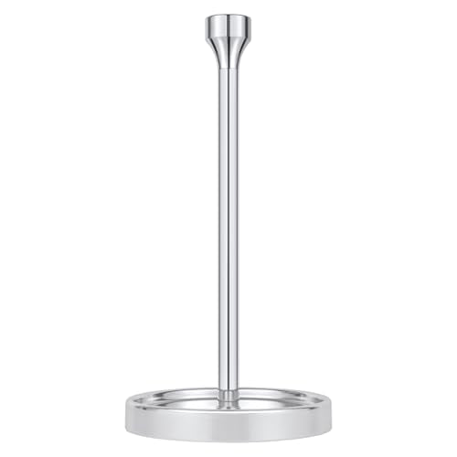 Ivilon Countertop Paper Towel Holder - Modern Bell End Minimalist Design - Color Chrome - color: Chrome
