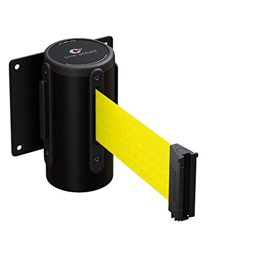Crowd Control Warehouse CCW WMB-125 Wall Mount Retractable Belt Barrier - color: Fluorescent Yellow, size: Solid Color