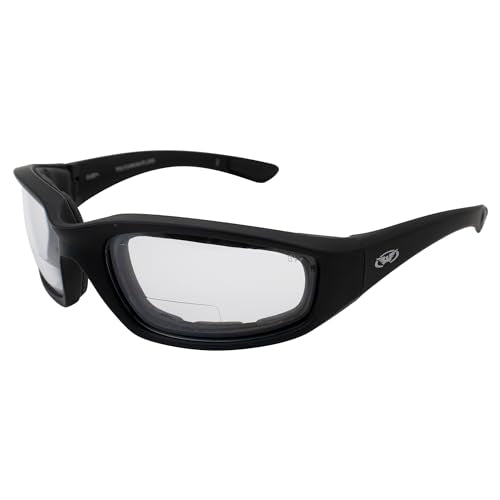 Global Vision Kickback Auto-Darkening Photochromic Bifocal Safety Glasses Clear to Smoke, Padded Frame, ANSI Z87.1 Certified - color: +1.5 Bifocal