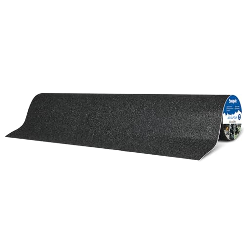 Extra Wide 36in x 20ft Black Anti Slip Tape, 80 Grit Waterproof Non Skid Grip Tape Roll for Ramps, Decks, Boat Decks, Warehouse Floors, Garages, Indoor & Outdoor Use - size: 36'' x 20 FT