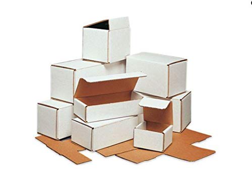 Secure Seal Shipping Boxes - 3x2x2" Mailers - White Foldable Corrugated Cardboard Packaging for Mailing, Moving, Storage, and Organizing - Strong Lightweight Foldable (Bulk 100 Pack) - size: 3x2x2 Pack of 100