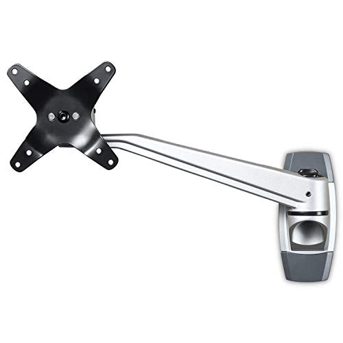 StarTech Wall Mount Monitor Arm 12in to 34in, 30.9lb/14kg, Swivel, Silver - color: Silver, style: Single-Swivel