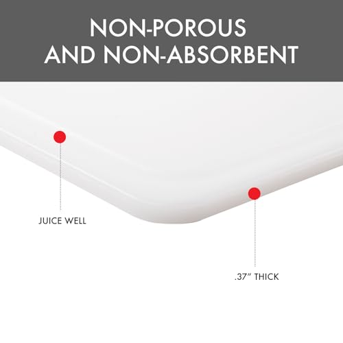 Dexas NSF Polysafe Pastry/Cutting Board with Well, 15 by 20 inches, White - size: 15"L x 20"W, style: Flat