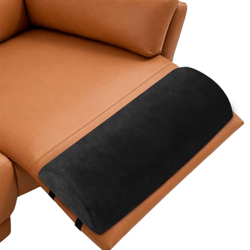 Recliner Foot Pillow, High-Resilience Foam Half-Moon Pillow for Sleeping - color: Black