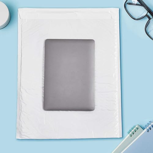 Henoyso 30 Pcs Bubble Poly Mailers Padded Envelopes,White,12 X 16 Inches - color: White, size: 12 x 16 Inches