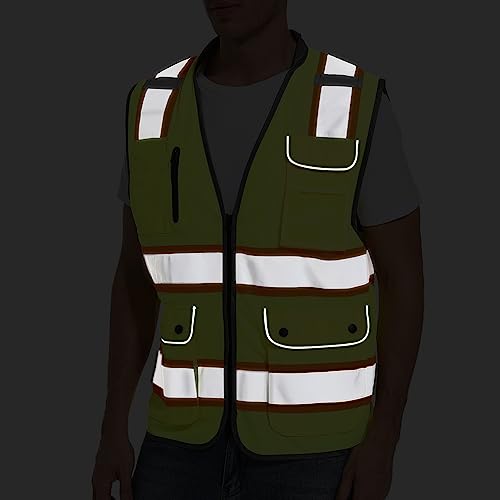 ArcRidge Reflective Safety Vest for Men and Women - High Visibility Construction Vest - Dual Tone Reflective Strips - color: Yellow, size: Small