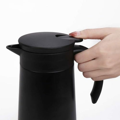 GearRoot 28oz Small Coffee Carafe Insulated Coffee Pot, Silver & Black - color: Silver, Black