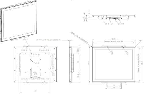 19 Inch Industrial Touch Display1280x1024 5:4 Aspect Ratio Waterproof VESA+Panel Mount for Indusitrial Retail Commercial - size: 19