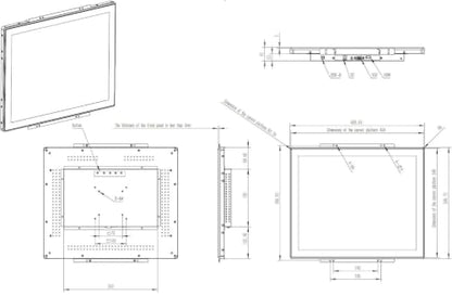 19 Inch Industrial Touch Display1280x1024 5:4 Aspect Ratio Waterproof VESA+Panel Mount for Indusitrial Retail Commercial - size: 19
