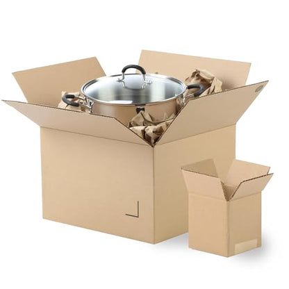 The Boxery 6"x6"x6" Corrugated Cardboard Boxes 100-Pack - size: 6 x 6 x 6"