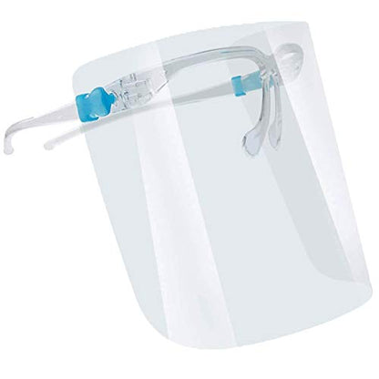 ArtToFrames Protective Face Shield 5 Pack, Made in The USA, Fully Transparent Face and Eye Protection from Droplets and Saliva with Reusable Glasses and Replaceable Shield, Anti-Fog - color: Clear, size: 5 Pack