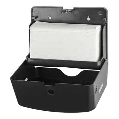 EZbrnd Wall Mount MULTIFOLD Paper Towel Dispenser for Kitchen/Bathroom/Office/RV/Airbnb, Black, 3200B-EZ - style: Mini Black