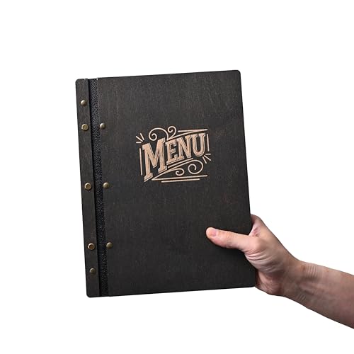 Inko Horeca - Wooden Menu Holder 11.8 х 9 inch - Menu Book for Restaurant - Hard Folding Menu Covers - Wooden Cafe Menu Folder Book for Bar - Bar Menu Sign (Wenge) - color: Wenge