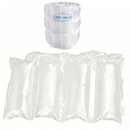 Pre-Inflated Air Pillows for Shipping - 1200 Count 4 x 8 in 150 Gallons Packing Air Bags for Box Filler - Inflatable Packing Materials for Small Business - Protective Shipping Supplies - color: Pre-inflated (Ready to use), size: 1200 Count