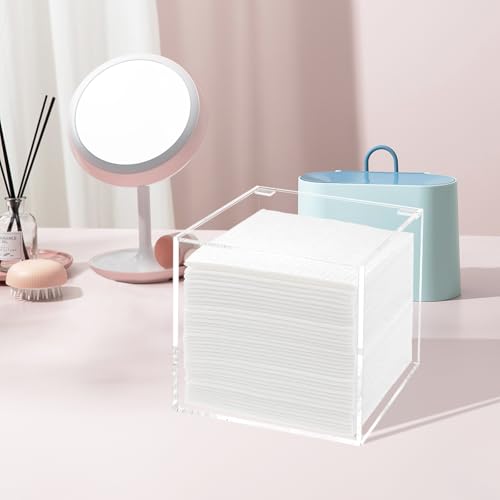 Face Towel Disposable Holder Container Acrylic Facial Towels Box Clear - color: Clear