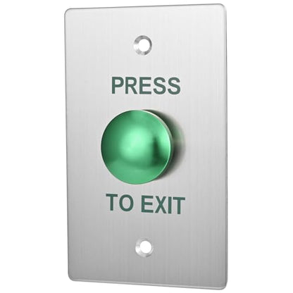 Push to Exit Button for Door Access Control Big Press Button Waterproof Stainless Steel Shell NO/COM Output - color: 4.5''x2.8''