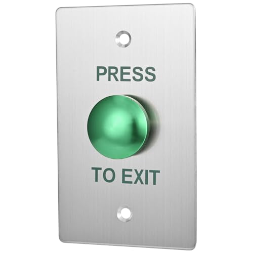 Push to Exit Button for Door Access Control Big Press Button Waterproof Stainless Steel Shell with Back Mounted Box NO/COM Output - color: 4.5''x2.8'' with Box