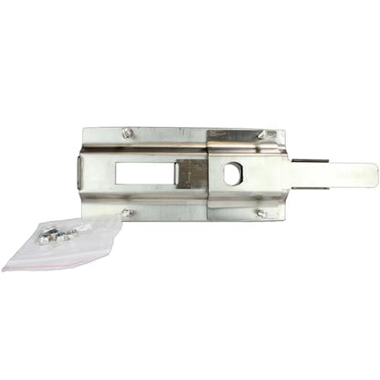 Stainless Steel Cylinder Latch, 4-Bolt, with Hardware for D.B.C.I., Provene, New U.S. Door, Betco, and Janus Doors, Minor Surface Marks - size: SS-487SX