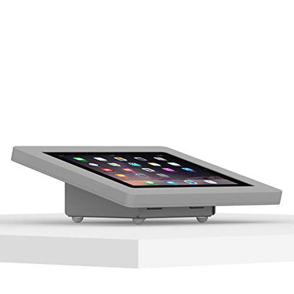 VidaMount Light Grey Enclosure and Fixed Tilted 15° Desk/Surface Mount [Bundle] Compatible with iPad 2/3/4 - color: Light Grey, size: iPad 2/3/4