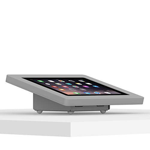 VidaMount Light Grey Enclosure and Fixed Tilted 15° Desk/Surface Mount [Bundle] Compatible with iPad 2/3/4 - color: Light Grey, size: iPad 2/3/4