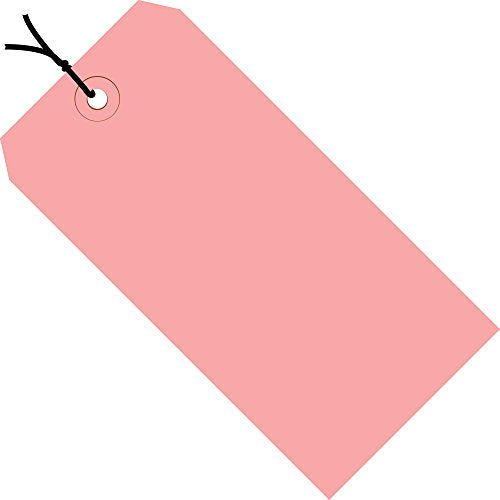 Discount Tag & Label Pink Shipping Tags, Strung, 13 Pt, 2 3/4" x 1 3/8", 1, (Case of 1000) - color: Pink, size: Model #1 - 2 3/4" x 1 3/8", style: Pre-Strung