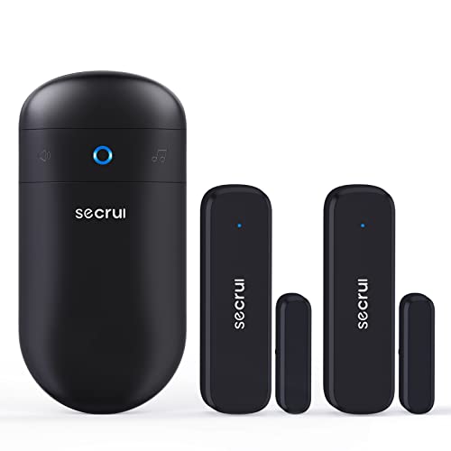 Door Chime When Door Opens, Door Opened Alarm 2-Sensor 1-Receiver, Black - color: BLACK, size: 1 Receiver+2 Sensor