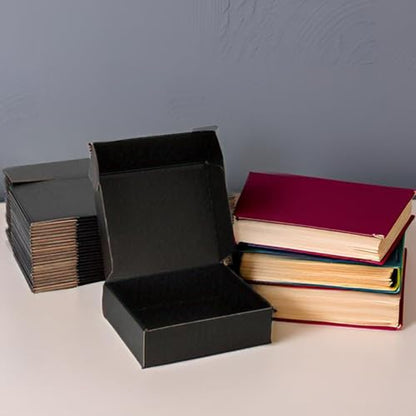 8x5x2 Black Shipping Boxes for Small Business, Packing, 25 Pack - color: Black, size: 8x5x2 Inch