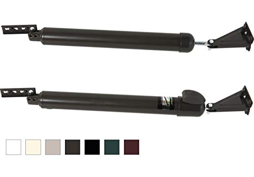 Touch 'n Hold Smooth Dual Door Closer System (Bronze) – Heavy-Duty - Touch-Button Hold Open Feature & Smooth Closing Motion - Storm & Security Door (Medium/Heavy Weight). New Door/Replace Old Unit - color: Bronze