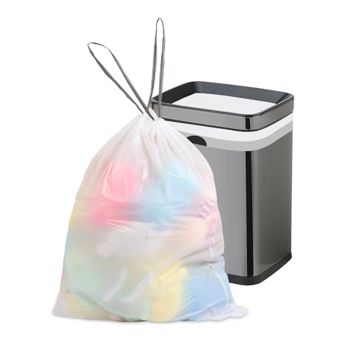 15 Gallon Tall Kitchen Trash Bags Drawstring - 1.2 Mil Thick White Garbage Bag for Office Kitchen, 45 Count - style: 15 Gallon Drawstring