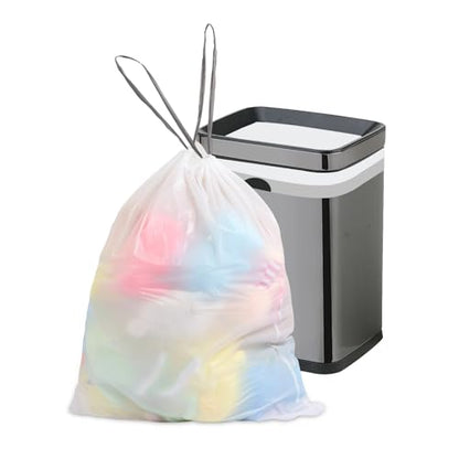 15 Gallon Tall Kitchen Trash Bags Drawstring - 1.2 Mil Thick White Garbage Bag for Office Kitchen, 45 Count - style: 15 Gallon Drawstring