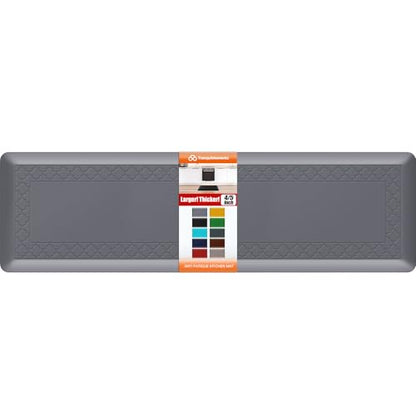 4/5 Inch Thicker Kitchen Mats Anti Fatigue Comfort Mat Standing Desk Rugs - color: Grey, size: 60"L x 17"W x 0.8"Th