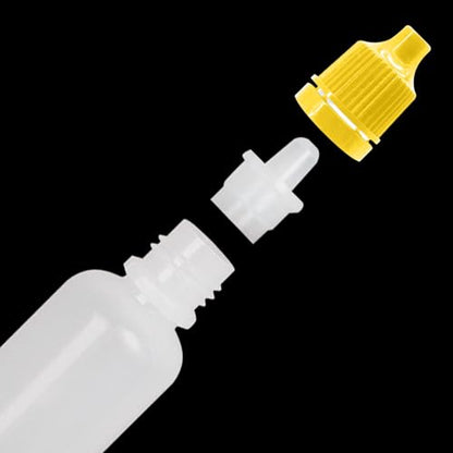 10Pcs 15ml Plastic Dropper Bottles, 0.5oz Small Squeeze Leakproof Dropper Bottle with Childproof Cap and Plug, Reusable Portable Eye Liquid Container for Travel Yellow - color: Yellow Cap