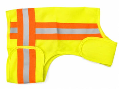 Reflective Dog Vest. High Visibility Yellow Safety Vest for Outdoors. Safeguard Your Dog with Easy to wear Adjustable and Breathable Reflective Gear (Large) - size: Large