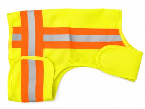 Reflective Dog Vest. High Visibility Yellow Safety Vest for Outdoors. Safeguard Your Dog with Easy to wear Adjustable and Breathable Reflective Gear (Large) - size: Large
