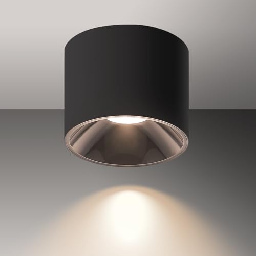 LED Ceiling Spotlight Indoor CRI 97+ Modern Cylinder Light Ceiling Mount - color: Black, size: 1 Pack – 3000K Warm White