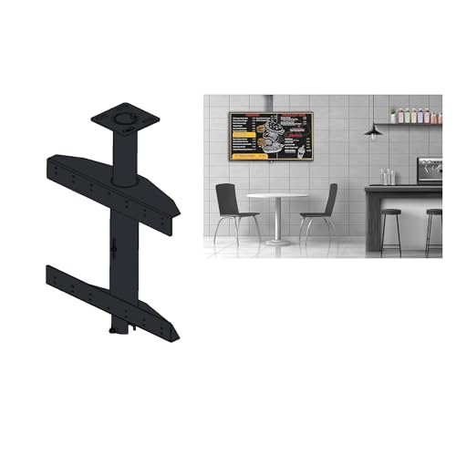 Peerless-AV Commercial Display Ceiling Mounting Kit and Ceiling Mount Column with Ceiling Plate and Bracket, Fits 32" to 65" Restaurant Displays, Airport Screens, Retail Signage and Hotel TVs