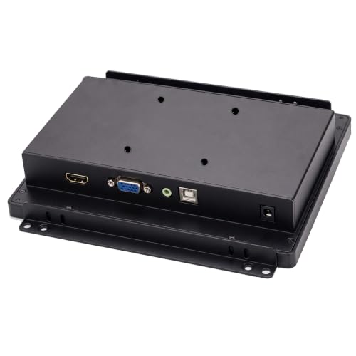 7 Inch Open Frame Capacitive Touchscreen Monitor - 10-Point Touch 1024x600 300 Nits IP65 Waterproof Display VESA Panel Mount - for Kiosk POS HMI Automation Digital Signage 7x24h Industrial Work - size: 7