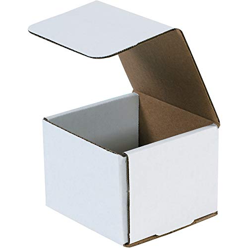 BOX USA BMLR2 4 3/8"L x 4 3/8"W x 3 1/2"H, White (Pack of 50) - size: (015) 4 3/8" x 4 3/8" x 3 1/2", 50-Pack