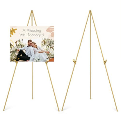 Display Easel Stand for Wedding Sign, Tripod Collapsible Portable Easel