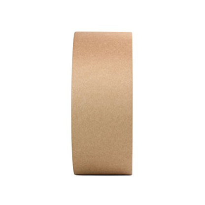 Rok Hardware 3" x 600' Feet Gummed Paper Water Activated Sealing Carton Box Brown Kraft Packaging Machine Shipping Tape - size: 3 inch x 600 foot