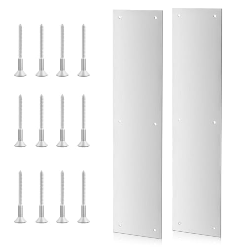 2 Pack Door Kick Plates 4x16 Decorative Door Push Plates