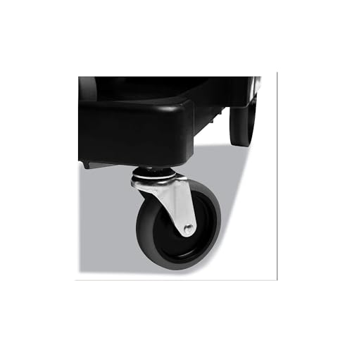Rubbermaid Commercial Products Executive Series Janitorial and Housekeeping Cleaning Cart with Locking Cabinet, Wheeled with Zippered Black Vinyl Bag, Black, 38.4" H x 21.8" W x 46" L - style: Lockable - Black