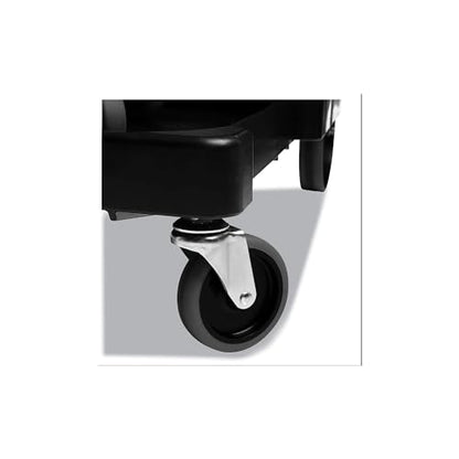 Rubbermaid Commercial Products Executive Series Janitorial and Housekeeping Cleaning Cart with Locking Cabinet, Wheeled with Zippered Black Vinyl Bag, Black, 38.4" H x 21.8" W x 46" L - style: Lockable - Black