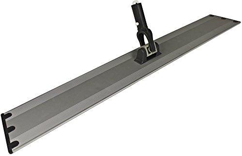 CleanAide Flat Mop Plate Frame for Microfiber Pads, Commercial-Grade Aluminum with 360° Swivel, Hook and Loop Fastening, Lightweight and Durable, Gray, Frame Only, 24 Inches - size: 24