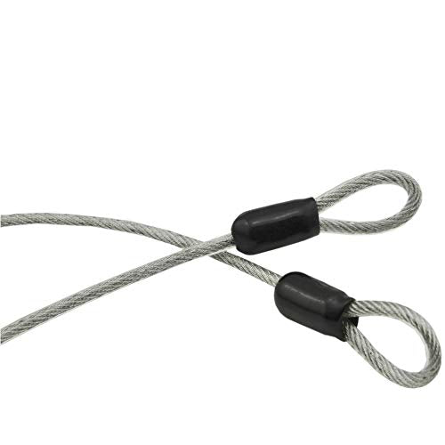 Lumintrail 3mm (1/8 Inch) Braided Steel Coated Security Cable Luggage Lock Safety Cable Wire Double Loop (30ft) - size: 30-FT (1 Pack)