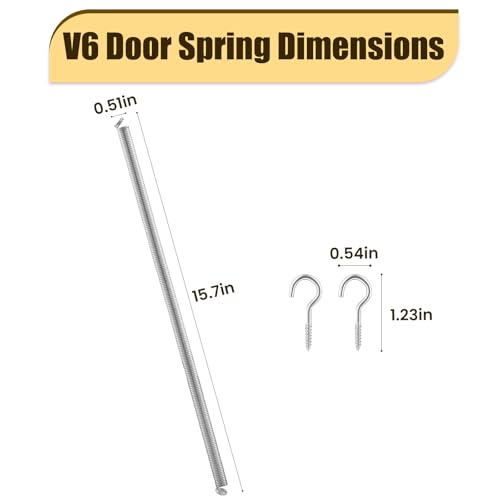 V6 Door Spring, 15.7" x 1/2" Galvanized Steel