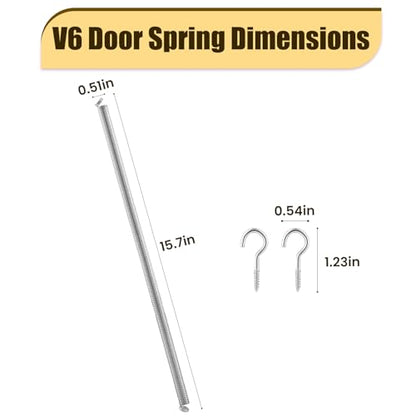 V6 Door Spring, 15.7" x 1/2" Galvanized Steel