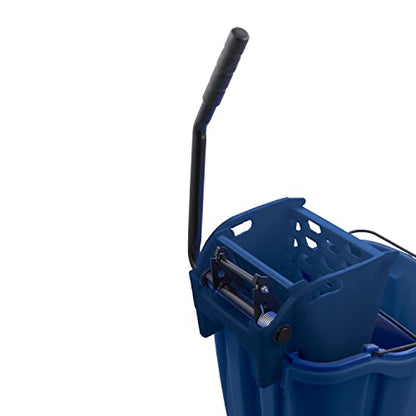 SPARTA 35 Qt Mop Bucket System with Wringer and Insert, Blue - color: Blue