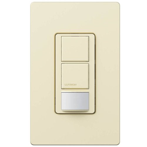 Lutron Lutron MS-OPS6-DDV-AL Maestro 6 Amp Single Pole Dual Circuit Occupancy Sensing Switch, Almond - color: Almond